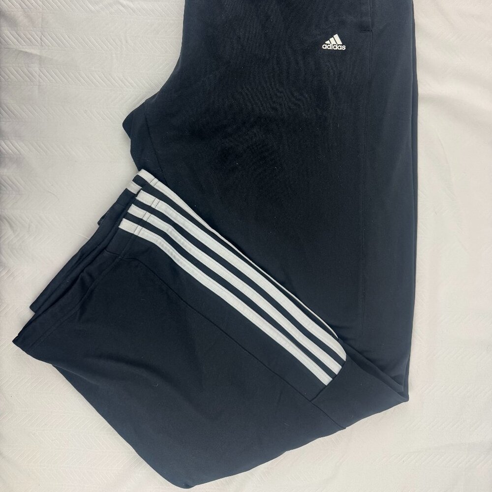 Adidas Black 3-Stripe Track Pants | Men’s XL